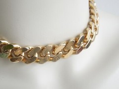 Necklace Collier Panzer Chain Gold Tone Fashion Jewelry 169.2 G/39 Cm
