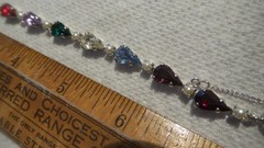 Vintage Rhinestone BRACELET, BIRTHSTONE B. David