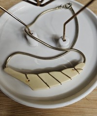 Plastic stone looking necklace