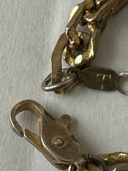 Vintage Bold Chunky 14KGP 23″ Chain Necklace. Foldable Links. From Flat to 4mm.