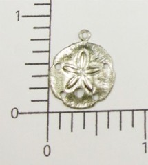 47264 – 4 Pc 7/8″ Sand Dollar Charm Finding Silver Ox