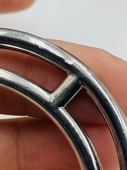 Hermes Paris Vintage French Sterling Silver H Cuff Bracelet