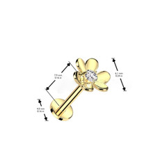 18g flower dainty push pin Cartilage Studs