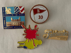 Mixed Lot 27 Vintage Lapel Pins Olympic 1984, Footix Fifa, Flags Games Cities