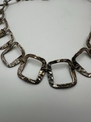 Heavy Vintage Sterling Silver Unique Chain Necklace 18” X 24mm JB23