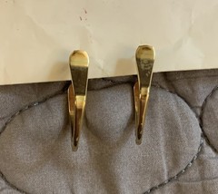 Gold Toned Hoop Like 1.25” Pierced Earrings 1990’s