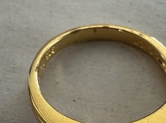Ross Simons Gold Vermeil Over Sterling Silver 925 Crossover CZ Ring Size 7, 3.5g