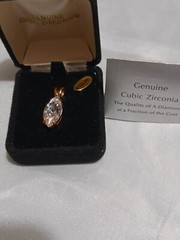 Vintage Marquise Cut Cubic Zirconia Pendant