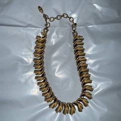 VTG FRANCOIS by CORO Leaf Pattern Gold Tone Bracelet Earrings Necklace Set READ