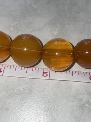 Antique Amber and Butterscotch Bakelite Plastic Screw Clasp Necklace 72 Grams