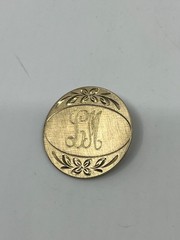 Vintage 1/20 12K GF Gold Filled Monogram LM Brooch Pin Hand Engraved MCM