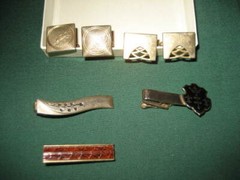 Lot of Vintage Cufflinks, Tie Bar and Tie Chains