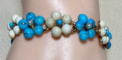 AUTHENTIC SWOBODA BRACELET ~ TURQUOISE, WHITE AGATE, PEARL ~ WOW !