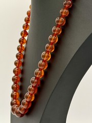 Antique Vintage Estate Jewelry HONEY Cherry BALTIC AMBER NECKLACE 74+ Grams
