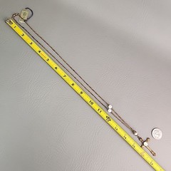 Vintage Cross Necklace Carole Opalite Antiqued Gold Tone 28″