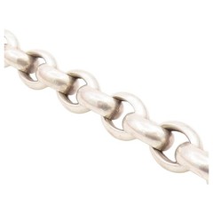 925 Sterling Silver Vintage Bracelet Chunky Interlocking Circles Link BT12203