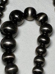 Vintage 14K GP Graduated Gold Bead Necklace 24″ Non-Magnetic 2.0oz Heavy Patina