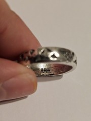 Custom Poured Signed Berry Jewelry Co. Sterling Deco Star Band Sz 9.75 #S55/01