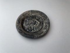 Vintage Signed Pendant – TORINO Pewter “Spring” Round Mini Plate
