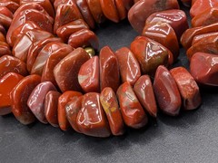 Red Jasper Polished Chunky Chip Bead Necklace