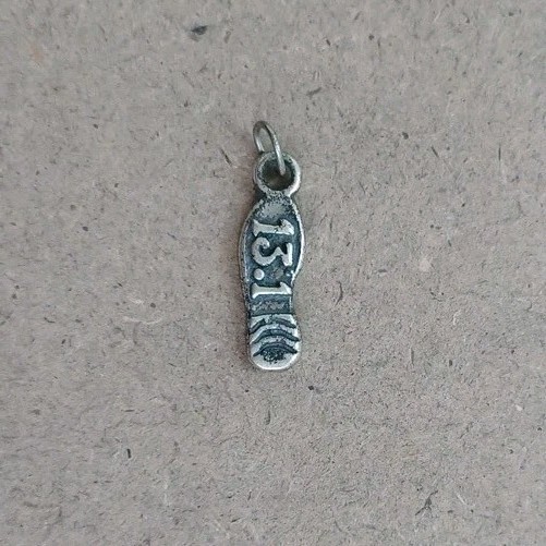 Vintage Sterling Silver Half Marathon 13.1 Charm Small Footstep Runner Athlete