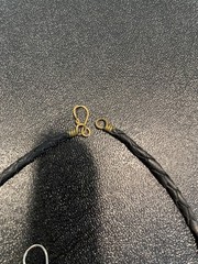 Brighton Vintage Brass coin necklace with matching earings and leather rope neck