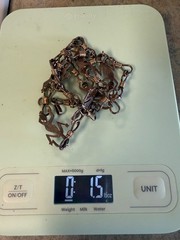 Spectacular VTG sterling & 18k yellow gold plated Mexican lizard iguana necklace