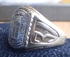 Vintage ArtDeco 1931 Bonner High School Signet Ring 10KGold 6 Grms Rare PreWWII