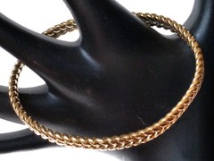 Heavy Vintage Estate 14K Solid Gold Braided Rope Bangle Bracelet 30g