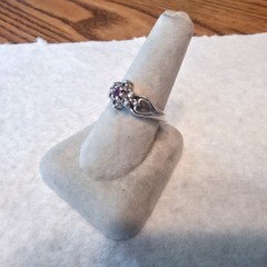 Avon RJ Graziano 925 Sterling Silver Vintage Real Ruby & C Z Ring Size 7