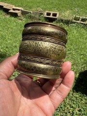 Vintage Indian Elephant Cuff Bracelet 70s-80s