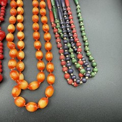 Vintage Necklaces Lot of 9 Beads Plastic Lucite Costume Jewelry