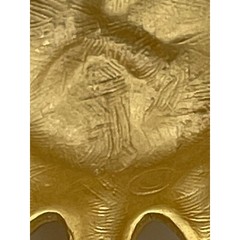 Sun Smile Face Brooch Gold Tone One Size Fits All 3″