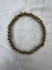 Vintage Gold Tone Twisted Rope Chain Statement Necklace Chunky 16.5”