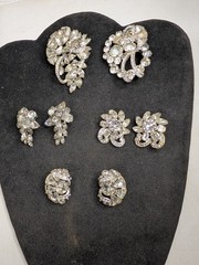 Vintage Lot Of Eisenberg Jewelry -All Signed Rhinestones Assorted Sizes