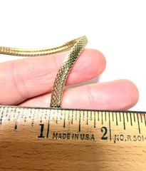 Vintage GIVENCHY Mesh 16.5 “ Gold Tone Collar Choker Necklace Logo Clasp