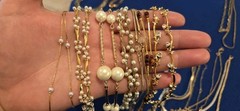 Vintage Mod Necklace Lot Of 62.dainty.simple.26 Signed Monet Avon Trifari J.crew