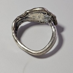 ESPO Vintage Sterling Blue Turquoise Scrollwork Wrap Ring Currently Sz 7
