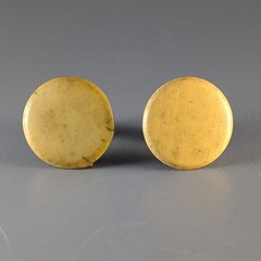 2 Antique Collar Stud Buttons Celluloid Front Cover
