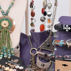 Boho Revival Jewelry bohemian Mix Layered Beads Leather wood beads & fringe 16pc