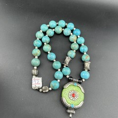 Beautiful Turquoise Necklace With A Beautiful Vintage Pendant
