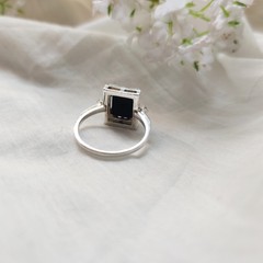 antique 925 silver vintage Victorian art deco handmade black onyx ring best gift