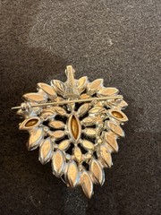 Vintage 1950’s Weiss Leaf Heart Shaped Brooch