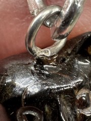 Unique Cat Charms Sterling Silver And Black Cat Italian Double Curb 925 Bracelet