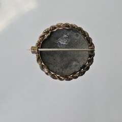 Antique Victorian Framed Brooch Portrait Photo Of Male C Clasp