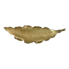 Coro Leaf Brooch Pin Vintage Brushed Gold Tone Signed 3.5 Inches