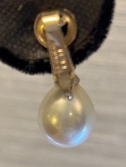 Vintage Majorica 12K-GF Clip-On Faux Pearls Very Good Condition 1” See Pics