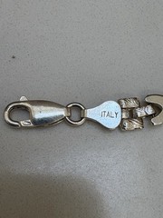 Vintage 925 Sterling Italy Link X Bracelet 7 Inches