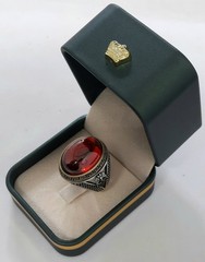 Classic Rif Top Minimalist Eagle Men Ring Sterling Silver 925 Agate Stone SZ 11