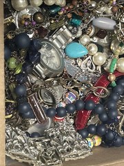 HUGE 5 + Lbs Jewelry WEARABLE Lot Tangled Unsearched VINTAGE ESTATE TREASURE
